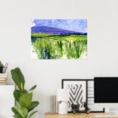 Irish Hillside Painting Poster (Thuiskantoor)
