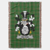 Irish Hilton Coat of Arms Family Crest Ireland Deken (Voorkant Verticaal)