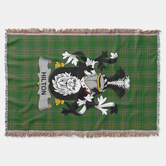 Irish Hilton Coat of Arms Family Crest Ireland Deken (Voorkant)