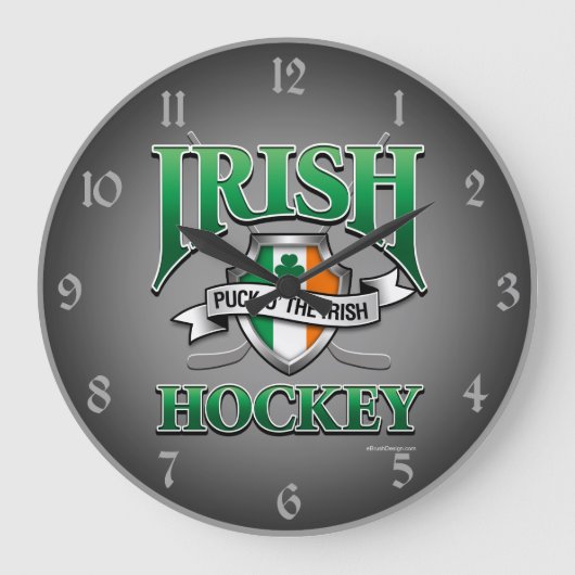 Irish Hockey Large Clock Grote Klok (Voorkant)