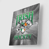 Irish Hockey Square Wall klok (Hoek)