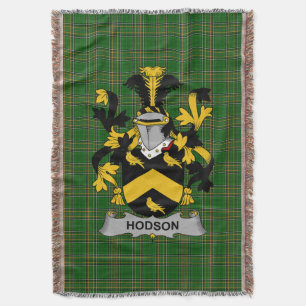 Irish Hodson Coat of Arms Family Crest Ireland Deken