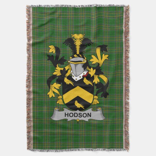 Irish Hodson Coat of Arms Family Crest Ireland Deken (Voorkant Verticaal)