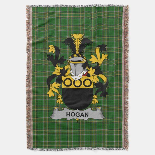 Irish Hogan of O_Hogan Wapen van de familie Crest Deken (Voorkant Verticaal)