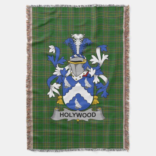Irish Hollywood Coat of Arms Family Crest Ierland Deken (Voorkant Verticaal)