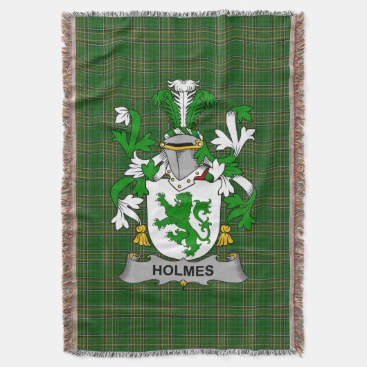 Irish Holmes Coat of Arms Family Crest Ireland Deken (Voorkant Verticaal)