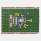 Irish Holte of Holt Wapen Familie Crest Ire Deken (Voorkant)