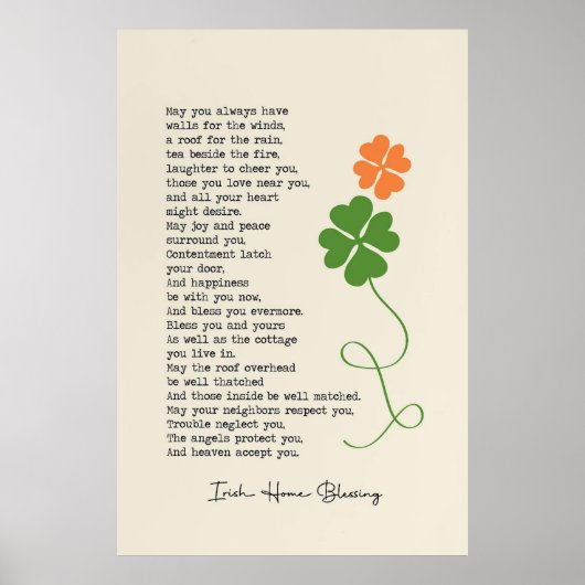 Irish Home Blessing Poster (Voorkant)