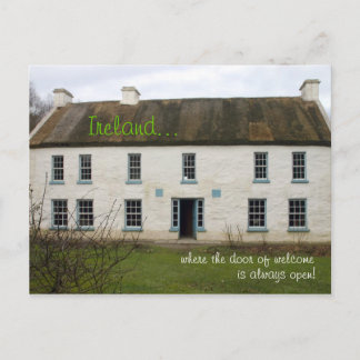 Irish home: Our door is always open postcard Briefkaart