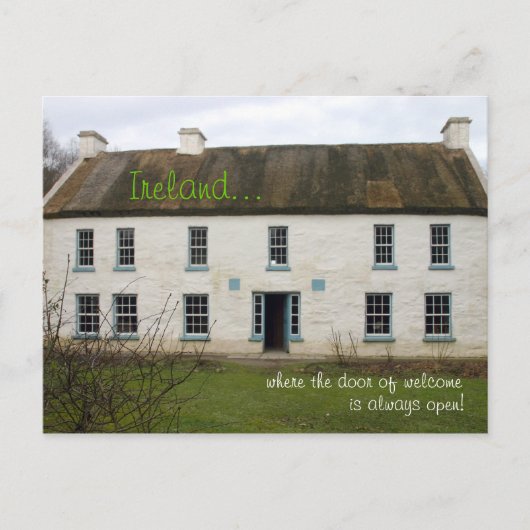Irish home: Our door is always open postcard Briefkaart (Voorkant)