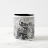 Irish Home Rule Riots in Glasgow, c.1880s Tweekleurige Koffiemok (Center)