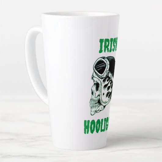 Irish Hooligan Biker Latte Mok (Linkerhoek)