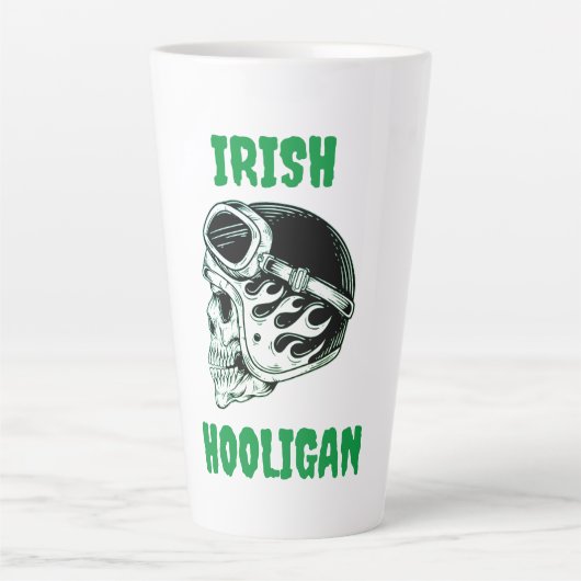 Irish Hooligan Biker Latte Mok (Voorkant)