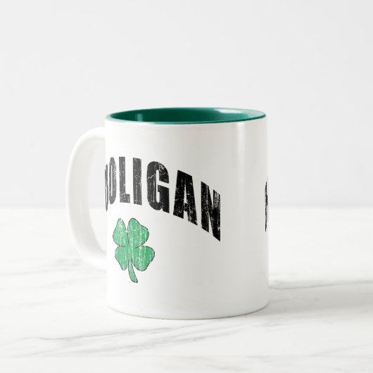 Irish Hooligan Gift Tweekleurige Koffiemok (Voorkant links)