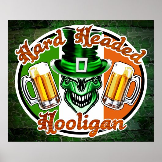 Irish Hooligan Skull: Harde hete hooligan 1 Poster (Voorkant)