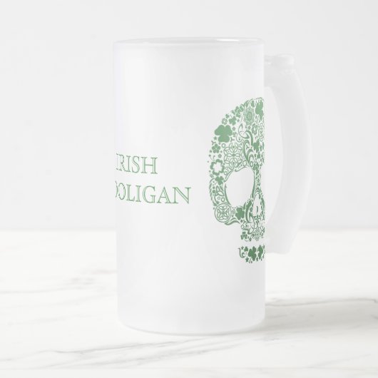 IRISH HOOLIGAN ST PARICK'S DAG MATGLAS BIERPUL (Voorkant rechts)