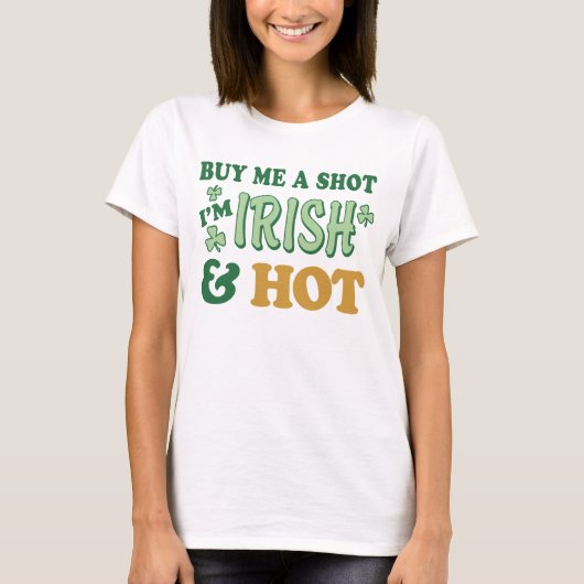 Irish & Hot St. Patrick's Day Damespaghetti Top (Voorkant)