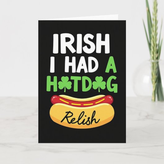 Irish Hotdog St Patricks Day Card Kaart (Voorkant)