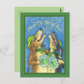 IRISH HOUND DOGS, ST. PATRICK'S DAG BEER BRIEFKAAR BRIEFKAART (Voorkant / Achterkant)