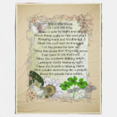 Irish House Blessing fleece deken (Voorkant)