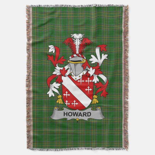 Irish Howard Coat of Arms Family Crest Ireland Deken (Voorkant Verticaal)