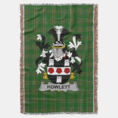 Irish Howlett of Hewlett familiewapen Deken (Voorkant Verticaal)