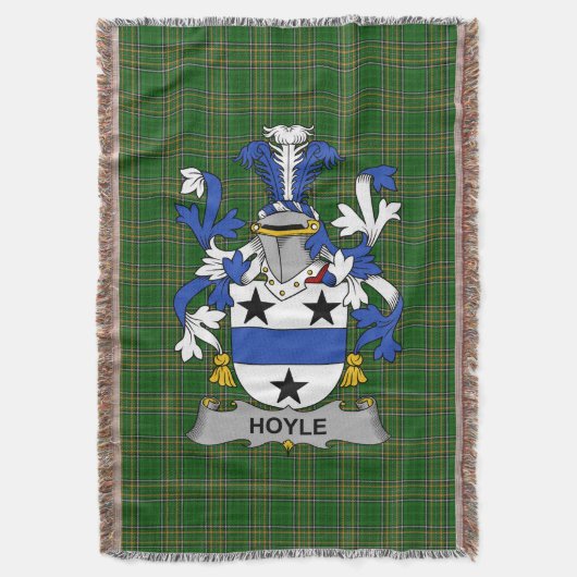 Irish Hoyle of McIlhoyle wapenschild familie Cres Deken (Voorkant Verticaal)