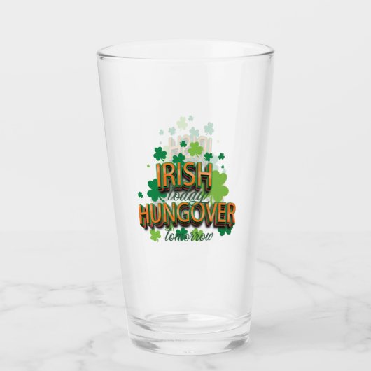 Irish Hungover Funny Glas (Voorkant)