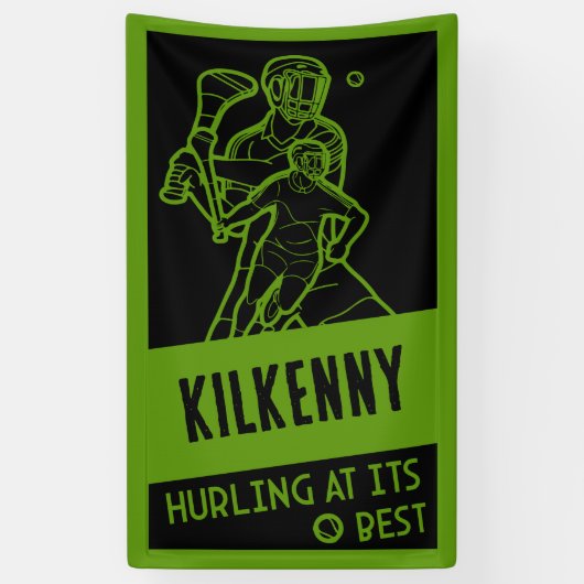 Irish Hurling Sport Spandoek (Verticaal)