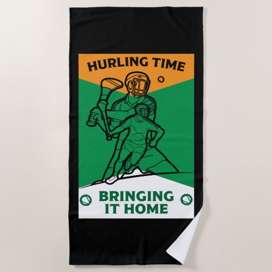 Irish Hurling Sport Strandlaken (Voorkant)