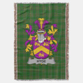 Irish Hyde Coat of Arms Family Crest Ireland Deken (Voorkant Verticaal)