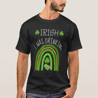 Irish I Drink Zwangerschapsuitkondiging St Pat T-shirt