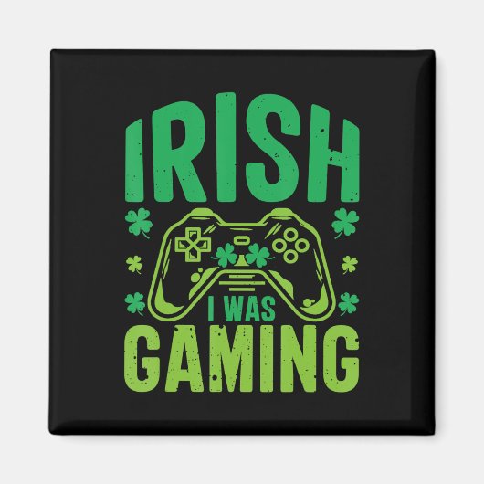 Irish I Gaming Fun St Patricks Day Video Game Magneet (Voorkant)