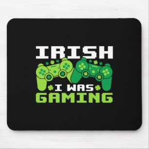 Irish I Gaming Funny St Patricks Day Gamer Boy Muismat