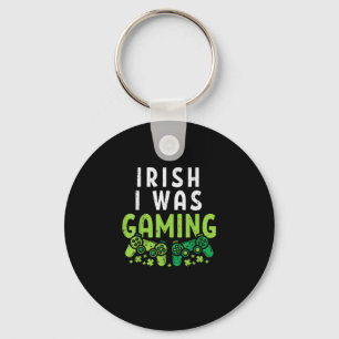 Irish I Gaming Funny St Patricks Day Gamer Boy Sleutelhanger