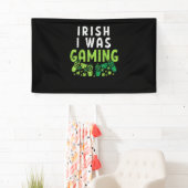 Irish I Gaming Funny St Patricks Day Gamer Boy Spandoek (Insitu)
