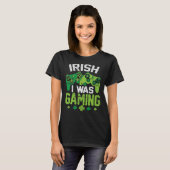 Irish I Gaming Funny St Patricks Day Gamer Boy T-shirt (Voorkant volledig)