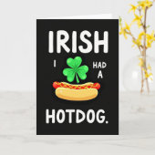Irish I Had A Hotdog Funny Card Kaart (Gele Bloem)