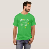 IRISH I kon St. Patricks Day Zwangerschap Drink II T-shirt (Voorkant volledig)
