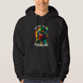 Irish I Was Drinking Pun St Patrick's Day Sayings Hoodie (Voorkant)