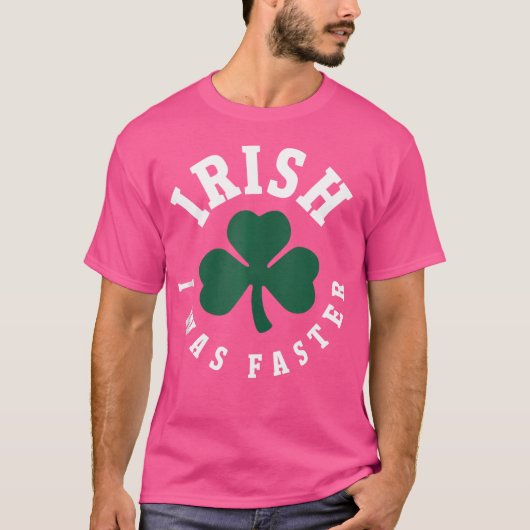 Irish I Was Faster Funny Running St Patrick'S Day T-shirt (Voorkant)