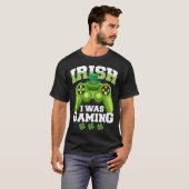 Irish I Was Gaming saint patricks day mens boys T-shirt (Voorkant volledig)