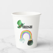 *~* IRISH IERLAND Patriot Rainbow Pot of Gold Papieren Bekers (Voorkant)