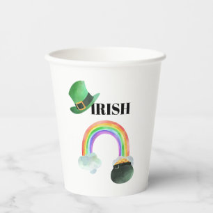 *~* IRISH IERLAND Patriot Rainbow Pot of Gold Papieren Bekers