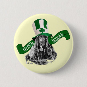 Irish Indian St Patrick's day Ronde Button 5,7 Cm