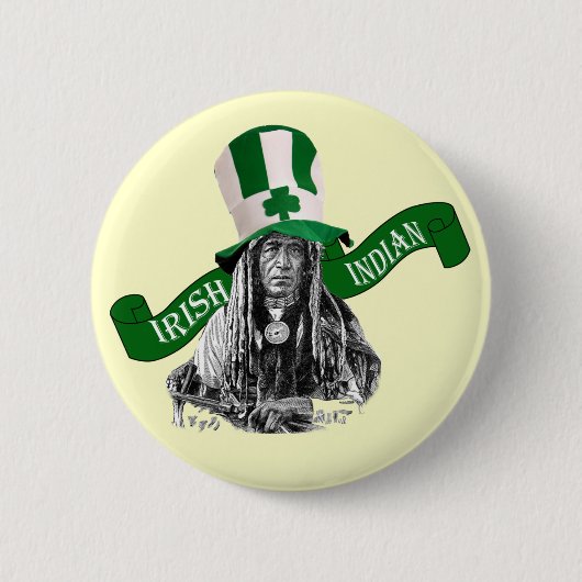 Irish Indian St Patrick's day Ronde Button 5,7 Cm (Voorkant)