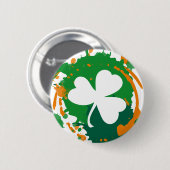 Irish Ink Clover-toets Ronde Button 5,7 Cm (Voorkant /achterkant)