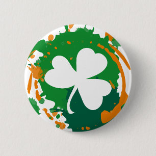 Irish Ink Clover-toets Ronde Button 5,7 Cm