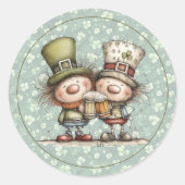 Irish‑Inspired St. Patrick’s Day Envelope Seal Ronde Sticker (Voorkant)