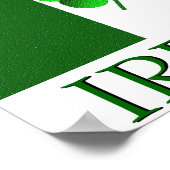 Irish Ireland Shamrock Flag Colors Poster (Hoek)